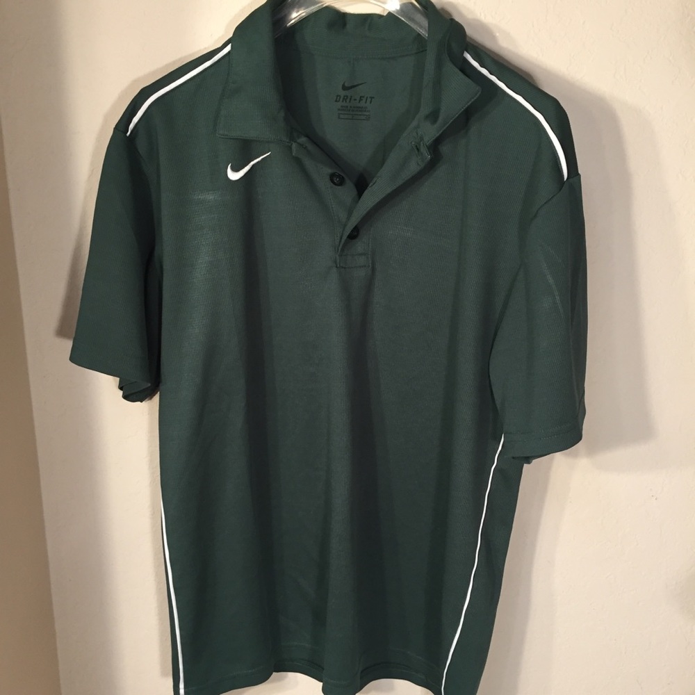 Nike Dri-Fit Forest Green Polo Shirt, S